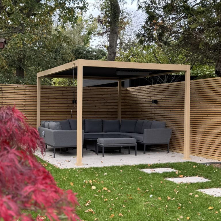 Aluminium Pergola & Porcelain Patio